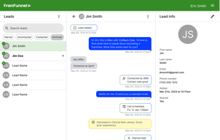 FranFunnel screenshot 2