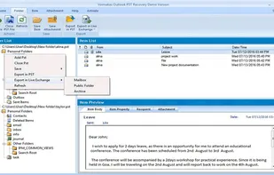 Voimakas Outlook Recovery screenshot 1