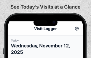 See today’s visits at a glance in a simple list view.