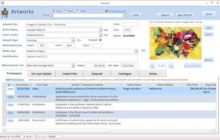 Artwork Database - Artwork Item Record