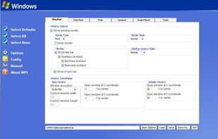Options wizard