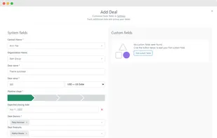 CRM and Deals Add deal