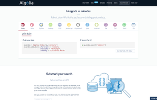 Algolia screenshot 2