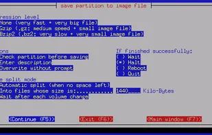 Partimage screenshot 2