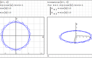 a= matrix(20:2) b=matrix(20:3)