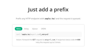 Add the `zeplo.to/` prefix to any API call to add it to the queue.