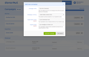 Setup a new campaign in one easy step.