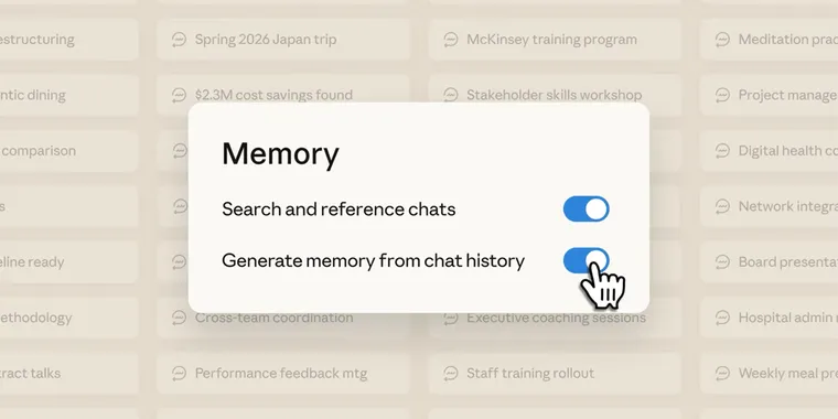 Claude brings its Memory feature to Pro and Max plans image