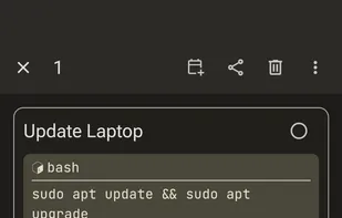 A task being selected