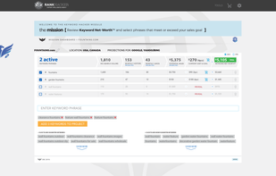 Import a list of keywords or select from Rank Hacker's suggestions. We’ll take your current conversion data plus keywords you want to rank organically for and build your mission.