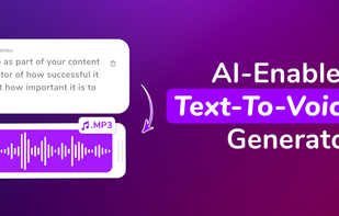 A AI Enabled text to voice generator