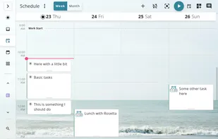 Scheduel Page with some tasks