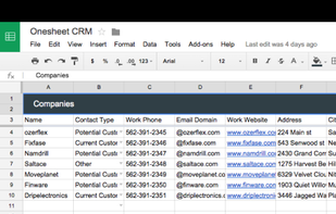 Onesheet CRM screenshot 1
