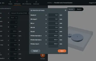 Custom printer settings 
