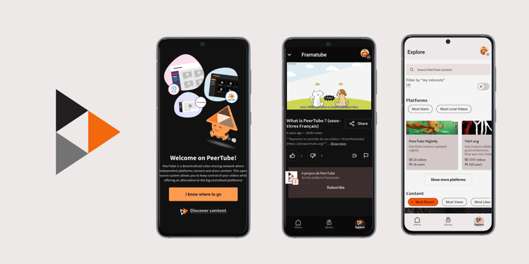 PeerTube mobile app reaches v1 and brings multi-account logins, playlist management & more image