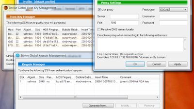 SSH Client: Proxy Settings, Host Keys, Keypairs