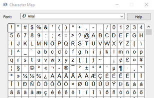 Character Map screenshot 1
