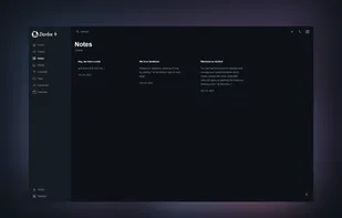 Notes view on desktop.