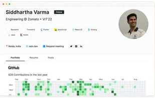 Peerlist screenshot 1