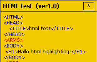 HTML highlighting