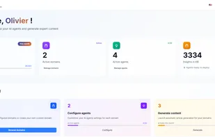 AI Agents dashboard - manage autonomous content agents