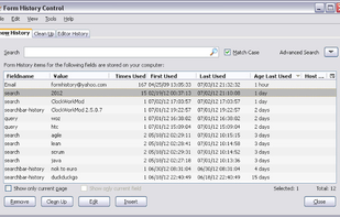 Form History Control screenshot 1