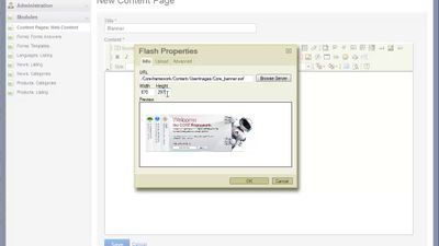 CORE Framework allows adding flash items and editing their properties on the fly. 