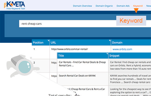 Keywords or Key Phrases picked from the list of your site competitor with a regularly updated database of over 75 million of the most profit keywords.