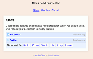 News Feed Eradicator screenshot 2