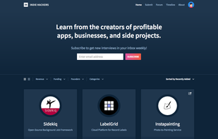 Indie Hackers screenshot 1