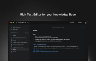 Rich Text Editor for Notes